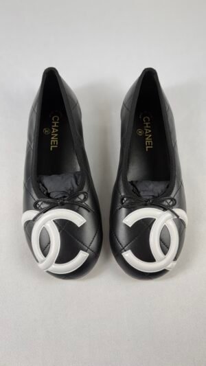 Chanel 26M Black Cambon Flats