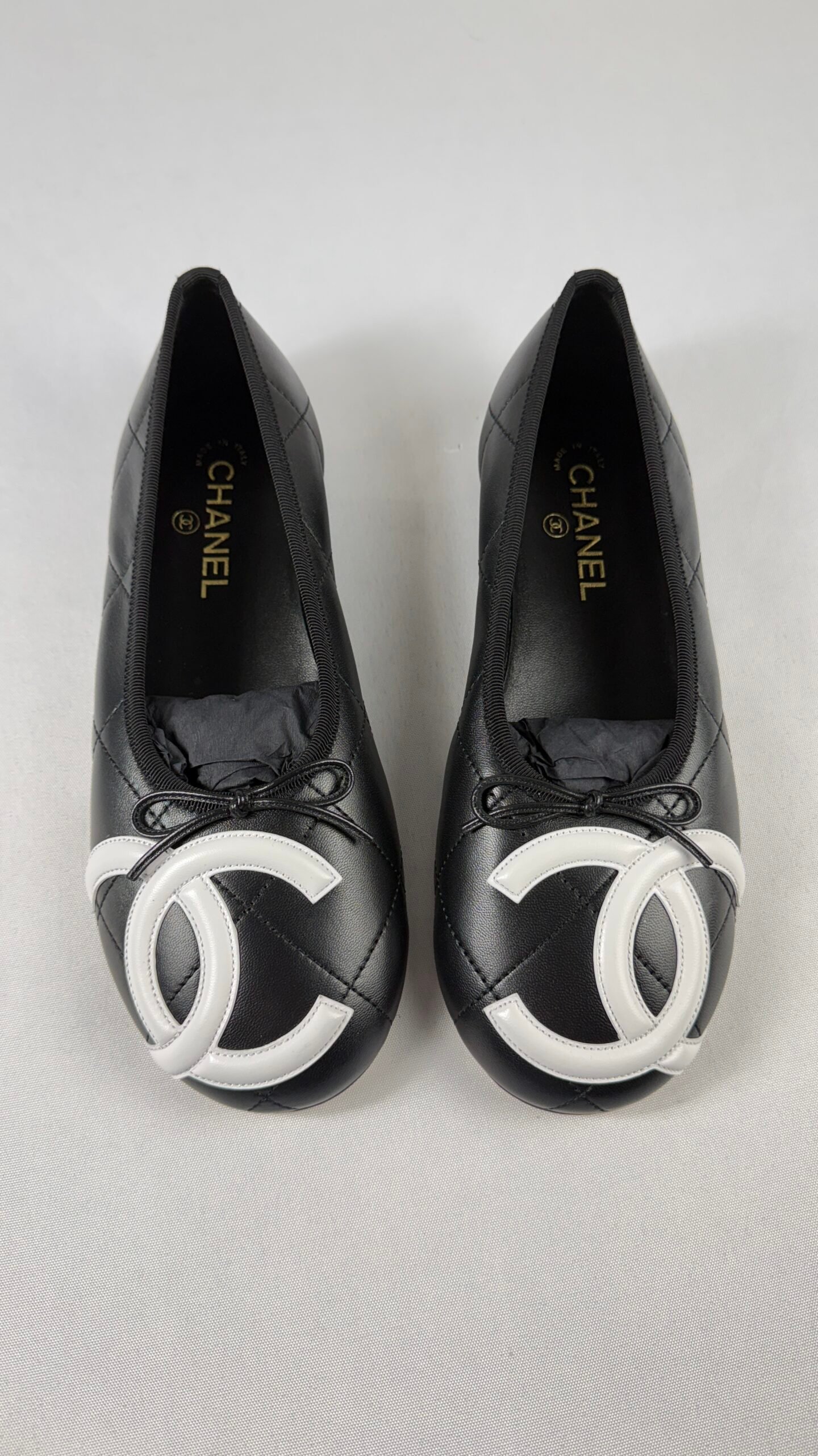 Chanel 26M Black Cambon Flats