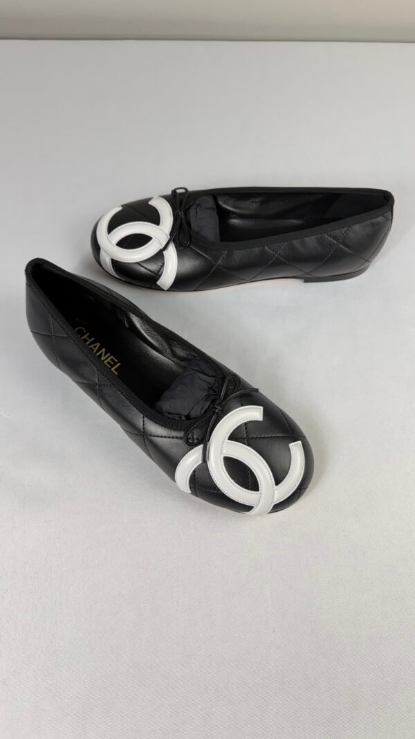 Chanel 26M Black Cambon Flats