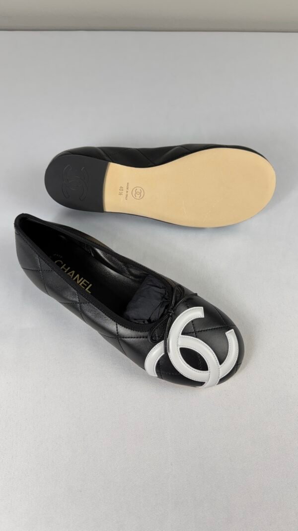Chanel 26M Black Cambon Flats