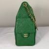 Chanel 26A Green Caviar Small 25 Hobo Bag with Shiny Gold Hardware