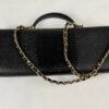 Chanel 26A Black Lizard Print East West Clutch