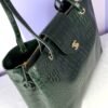 Chanel 26A Emerald Green Croc Embossed Shopping Tote