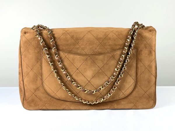 Chanel 26A Camel Suede Souplissimo Maxi Flap （Size : 16" x 10" x 5")