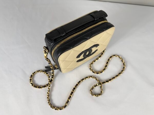 Chanel 26B Beige Caviar Neo Filigree with Chain