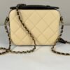 Chanel 26B Beige Caviar Neo Filigree with Chain