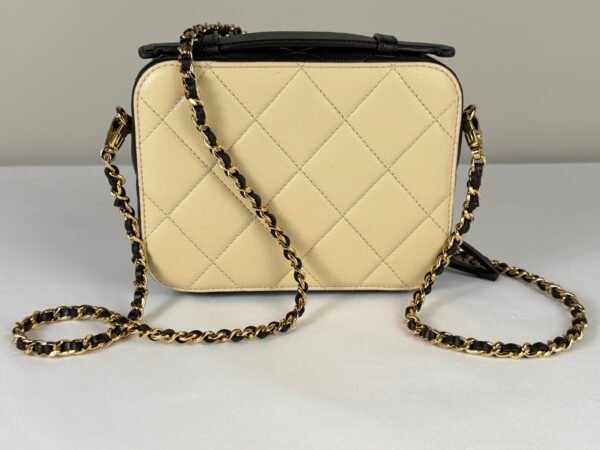 Chanel 26B Beige Caviar Neo Filigree with Chain