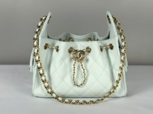 Chanel 26B Mint Caviar Mini 25 with Champagne Gold Hardware