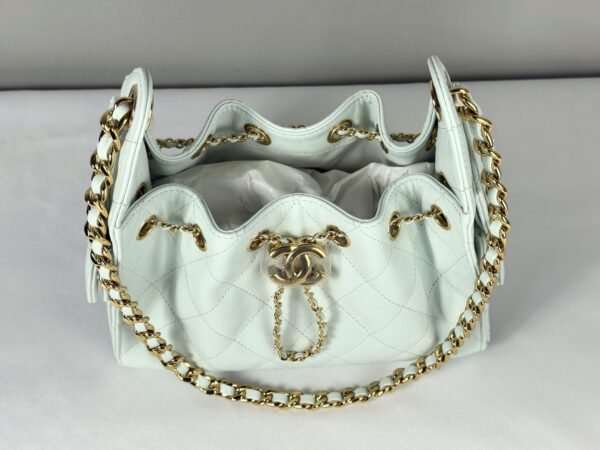 Chanel 26B Mint Caviar Mini 25 with Champagne Gold Hardware