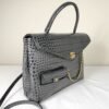 Chanel 26A Dark Grey Croc Embossed Fifth Avenue Tote