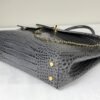 Chanel 26A Dark Grey Croc Embossed Fifth Avenue Tote