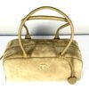 Chanel 26B Beige Suede Large Bowling Bag