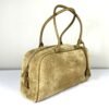 Chanel 26B Beige Suede Large Bowling Bag