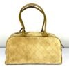 Chanel 26B Beige Suede Large Bowling Bag