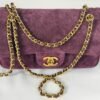 Chanel 26B Burgundy Suede Souplissimo Rectangular Mini
