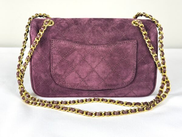 Chanel 26B Burgundy Suede Souplissimo Rectangular Mini