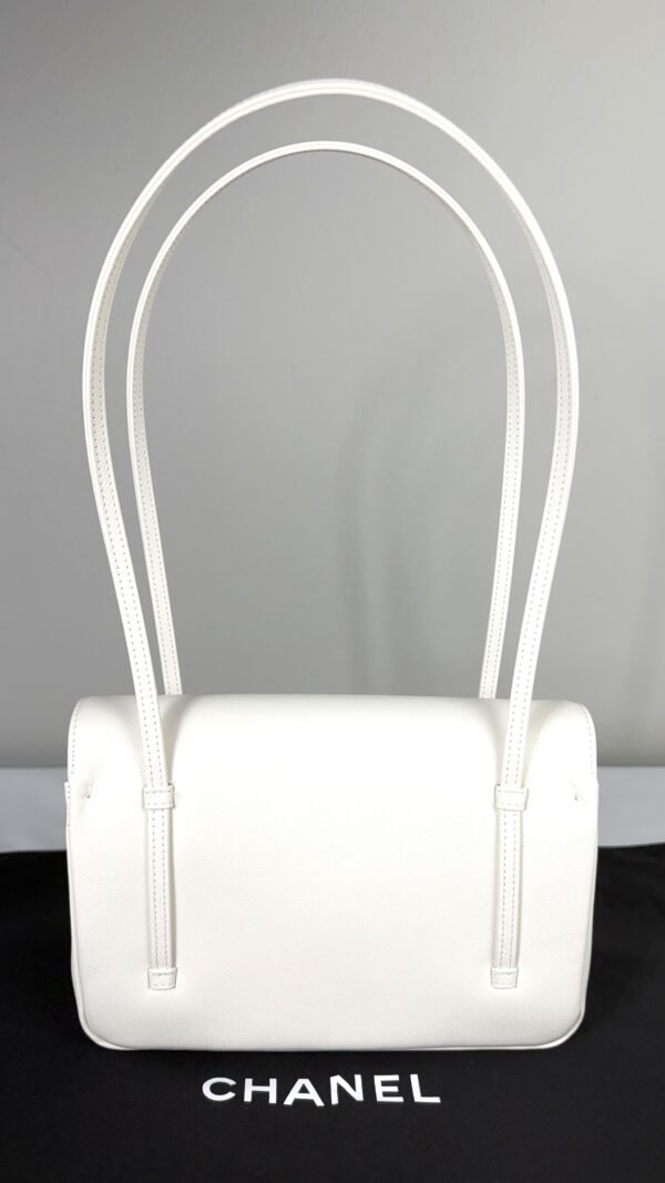 Chanel 26B White Preppy Coco Small Flap Bag