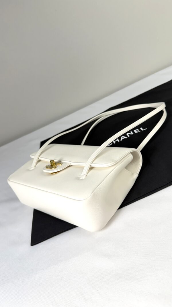 Chanel 26B White Preppy Coco Small Flap Bag