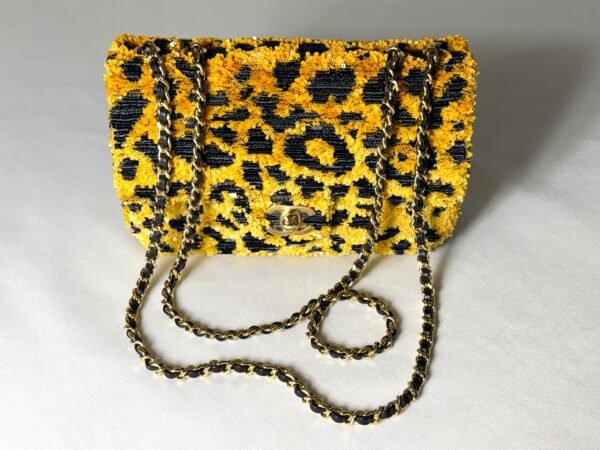 Chanel 26A Leopard Sequins Mini Flap Bag