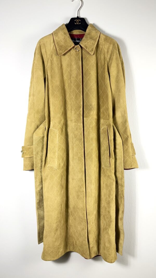 Chanel 26B Khaki Suede Coat