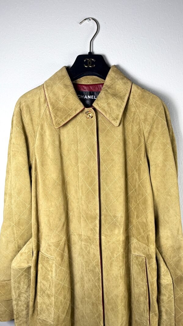 Chanel 26B Khaki Suede Coat